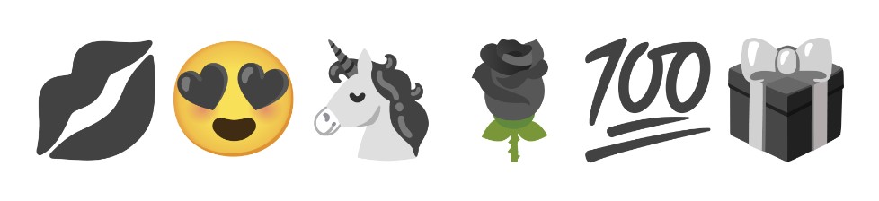 Custom goth emojis, because why not