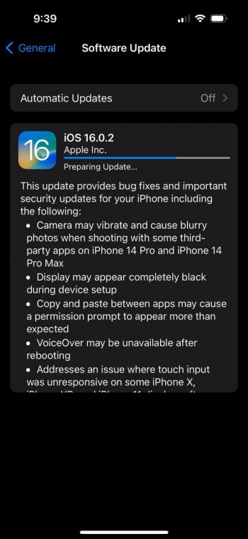 Apple lanza iOS 16.0.2, para abordar el movimiento de la cámara en los nuevos iPhones y los errores de copiar/pegar