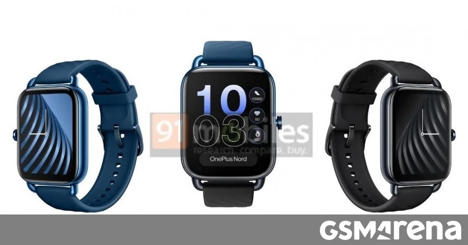 OnePlus Nord Watch's color options revealed through leaked renders