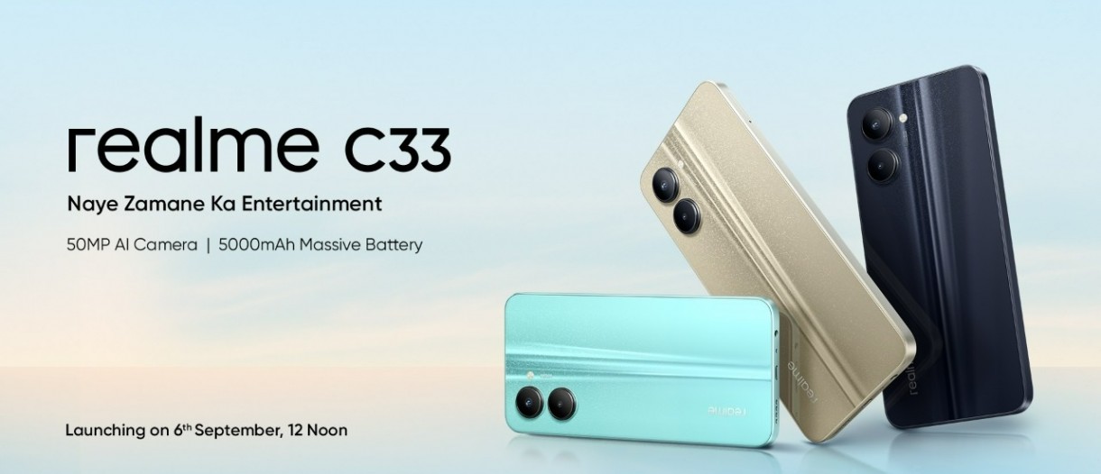 Realme C33 is arriving on September 6, design and key specs revealed -  GSMArena.com news