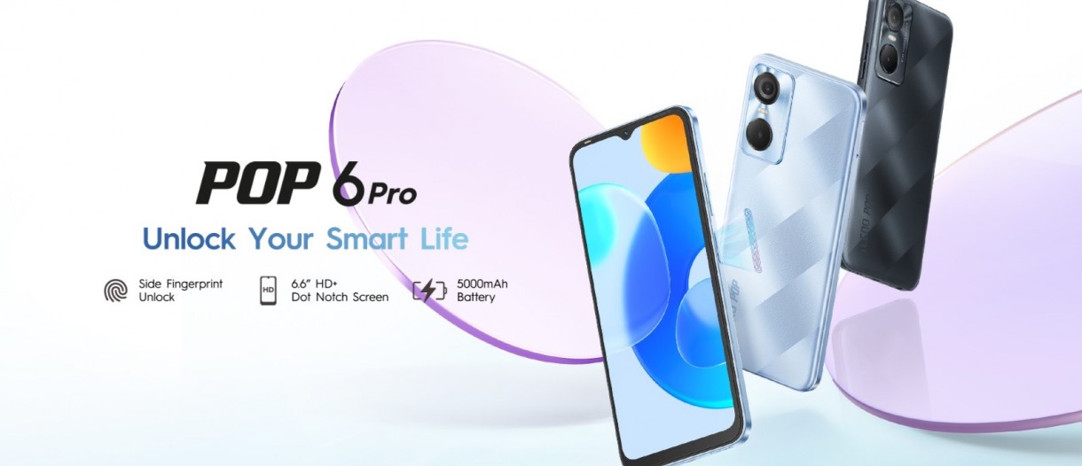 Tecno Pop 6 Pro goes official with a 6.6" screen and 5,000 mAh battery - GSMArena.com news