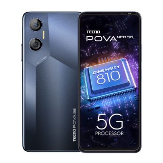 Tecno Pova Neo 5G en couleur Sapphire Black et Sprint Blue