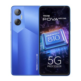 Tecno Pova Neo 5G en couleur Sapphire Black et Sprint Blue