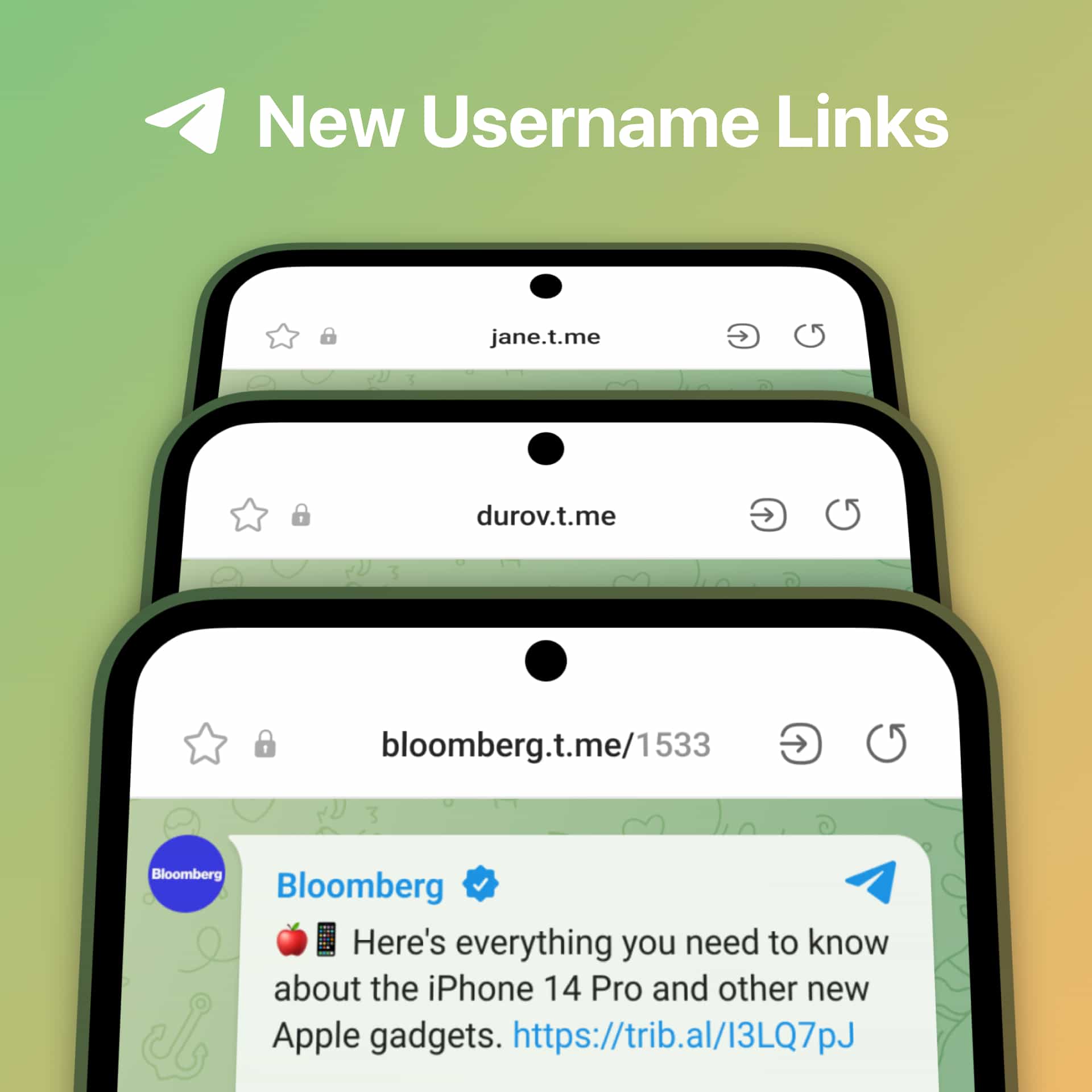 Telegram New Username Links