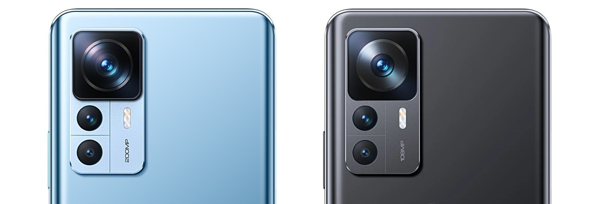 Xiaomi 12T Pro (left) and 12T (right) differ mainly in chipset and main camera selection.