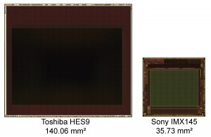 The massive 1/1.2'' sensor (Toshiba HES9) of the Nokia 808 PureView