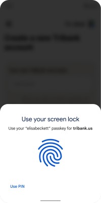 Using a passkey to sign in looks the same as using a stored password