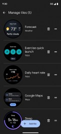 Google Pixel Watch app interface