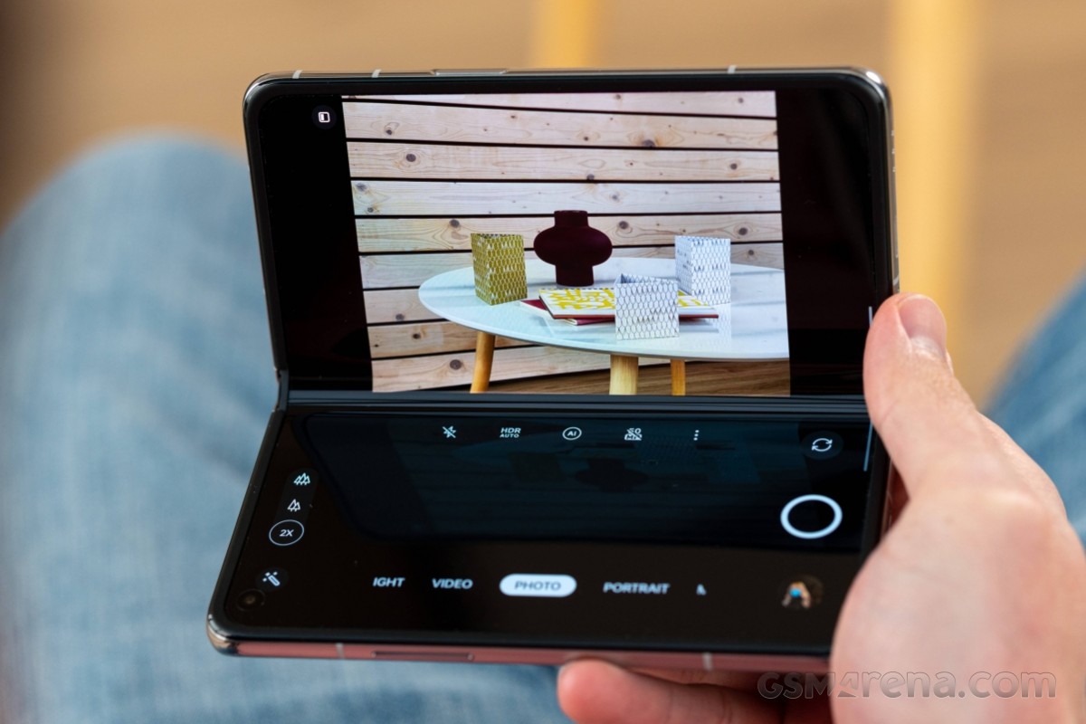Oppo Find N, held horizontally