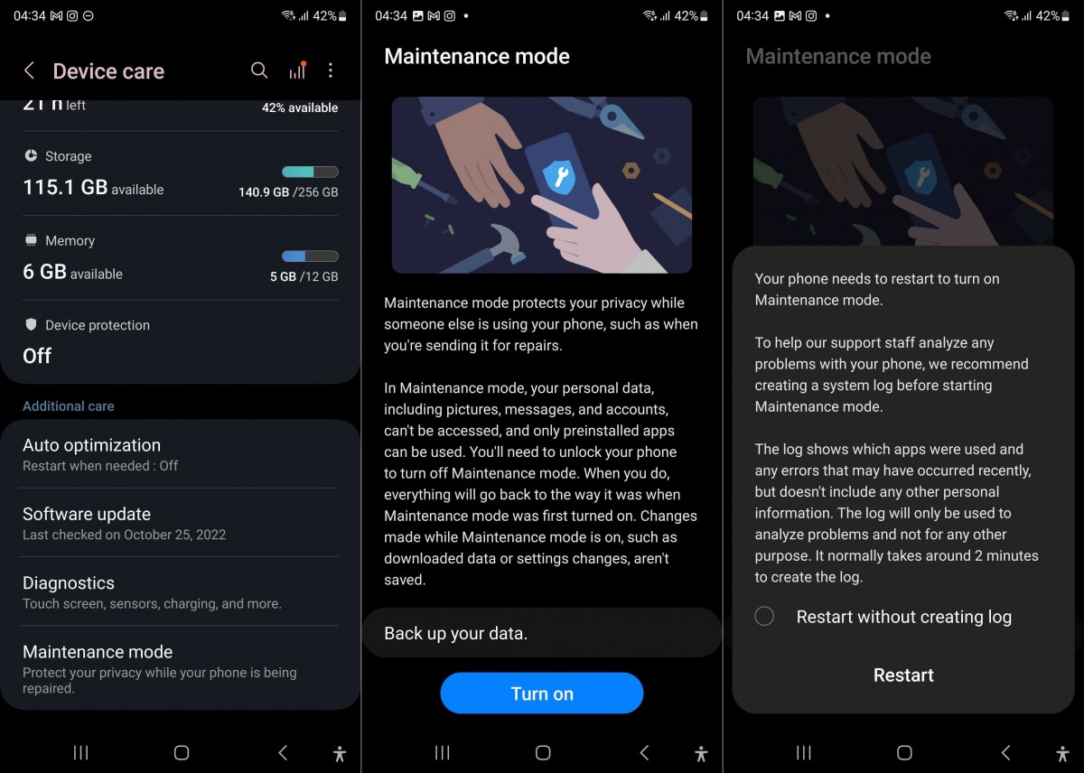 Samsung's Maintenance mode lets you block access to your data while your  phone is serviced - GSMArena.com news