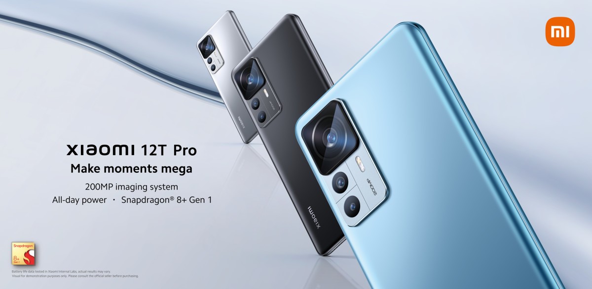 Xiaomi 12T Pro arrives with 200MP camera and SD 8+ Gen 1 chipset, 12T follows with 108MP cam
