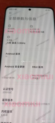 Mặt trước của Xiaomi 13 Pro