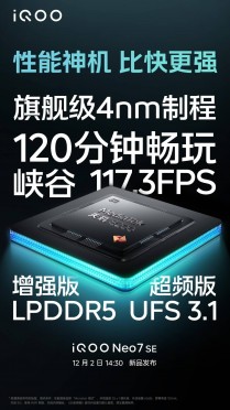 iQOO Neo7 SE's design and confirmed specs