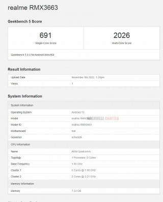 Realme 10 Pro+ y Realme 10 Pro en Geekbench