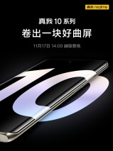 Realme is teasing a curved display for the 10 Pro+ model