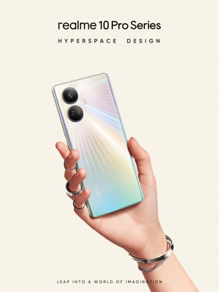 A closer look at the Hyperspace design of the Realme 10 Pro series