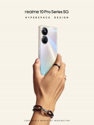 A closer look at the Hyperspace design of the Realme 10 Pro series