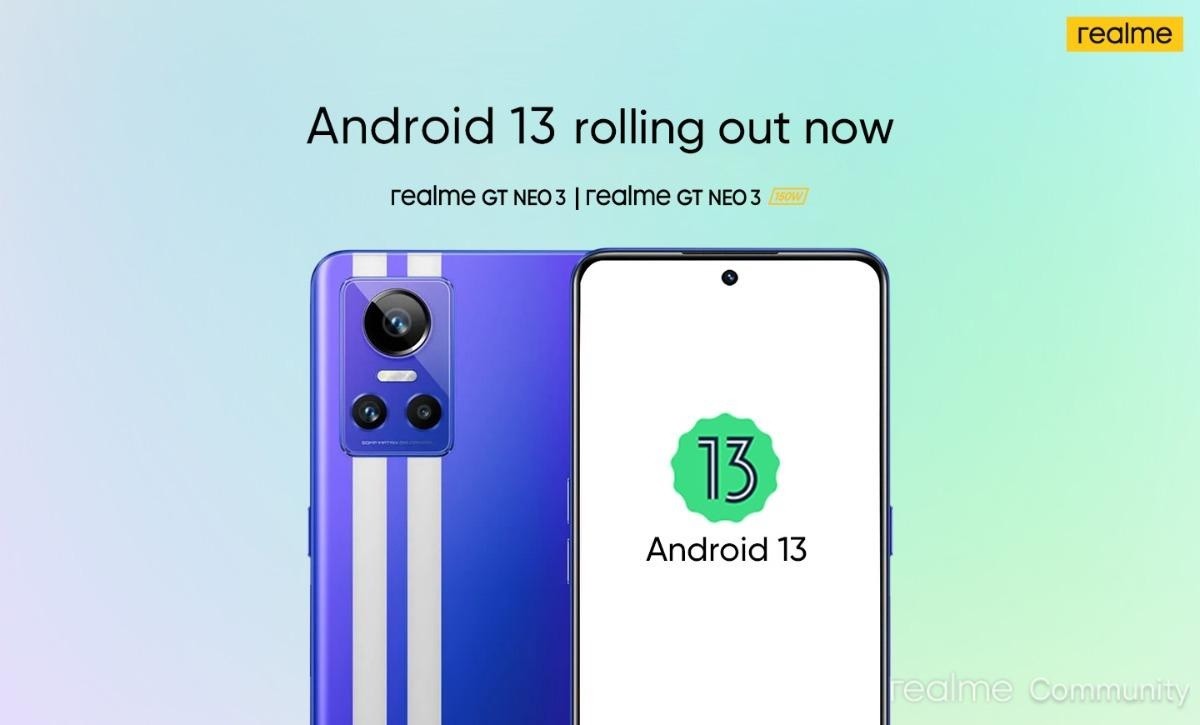 Realme GT Neo 3 starts receiving official Android 13 Update