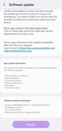 One UI 5/Android 13 update arrives on the Samsung Galaxy M32 5G