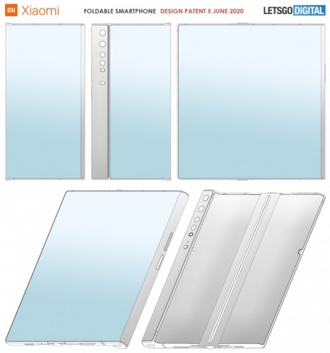 Xiaomi outwatd folding phone patent filing