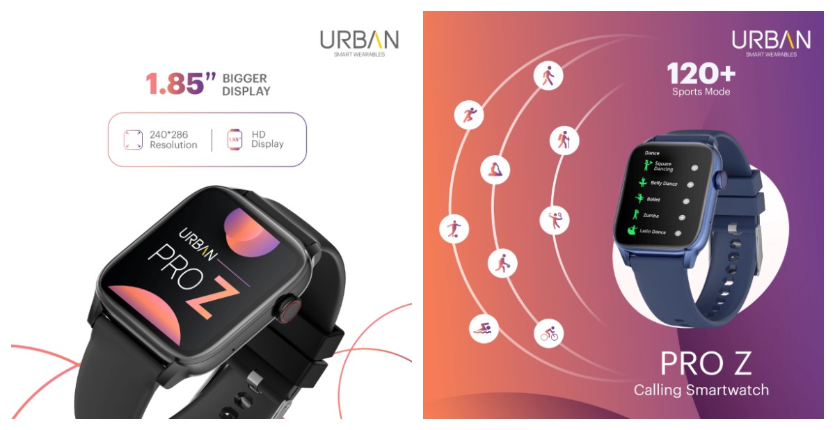 Inbase Urban Pro Z smartwatch announced Bluetooth calling