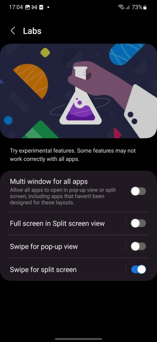 Split surface  and Multi-window for each  apps