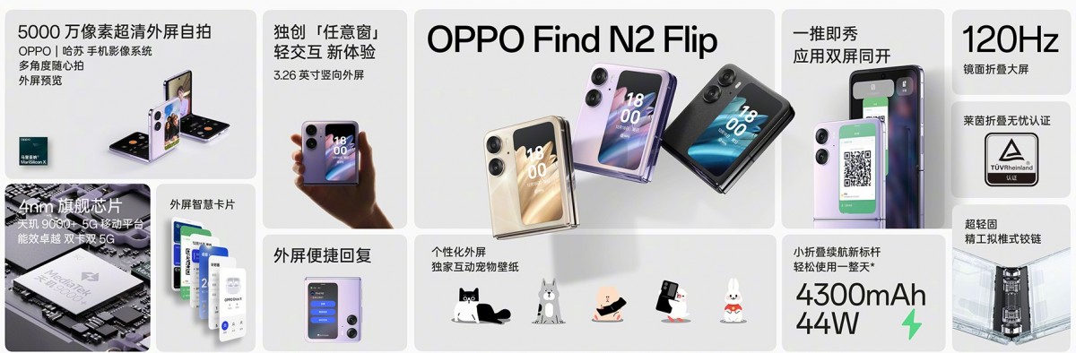 Oppo Find N2 Find N2 Flip goes global with thinner, lighter and better screens