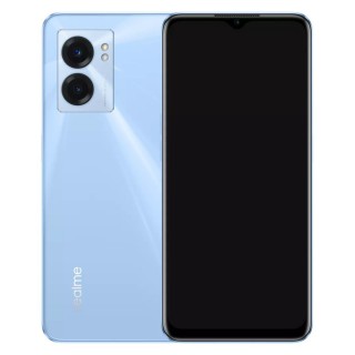 Realme V23i in Mountain blue and Jade black colors