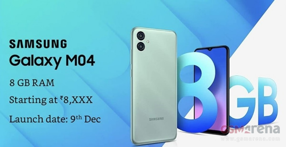 Samsung Galaxy M04's launch date, design, and key specs revealed by Amazon