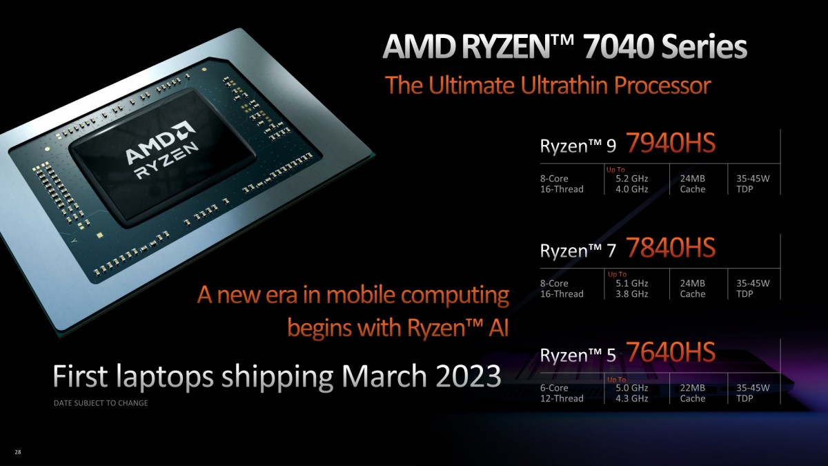 AMD annonce de nouveaux processeurs de bureau et mobiles Ryzen 7000