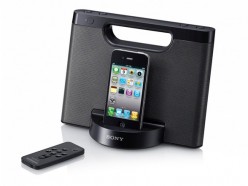 Speaker docks were a popular accessory that worked with iPods and iPhones