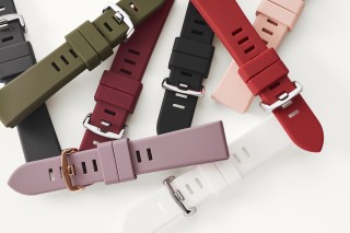Additional silicone straps to customize the look of the Wellness Edition watch