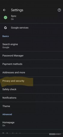Capturas de tela do Chrome para Android