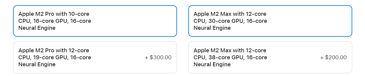 Tenga cuidado al elegir un conjunto de chips: hay diferentes configuraciones de núcleo de CPU y GPU disponibles