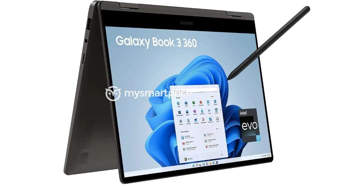 Here are renders of the Galaxy Book3 360, Book3 Pro and Book3 Pro 360 laptops