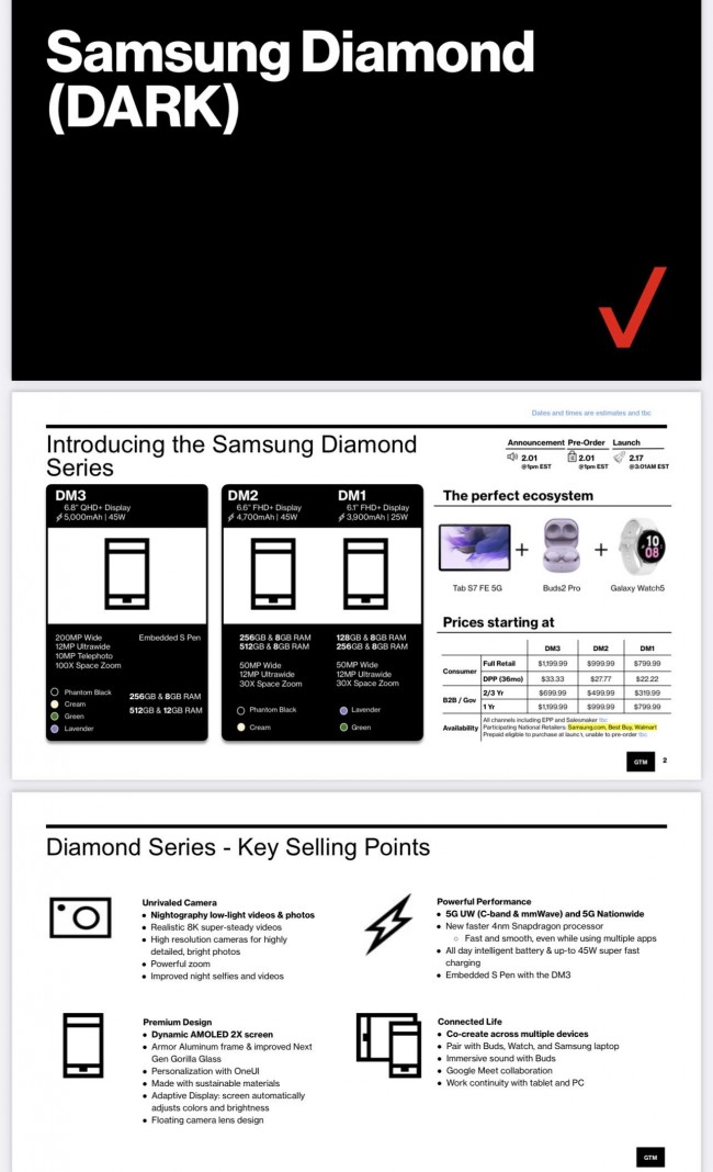 Verizon Samsung Galaxy S23 Lavender 256 GB 