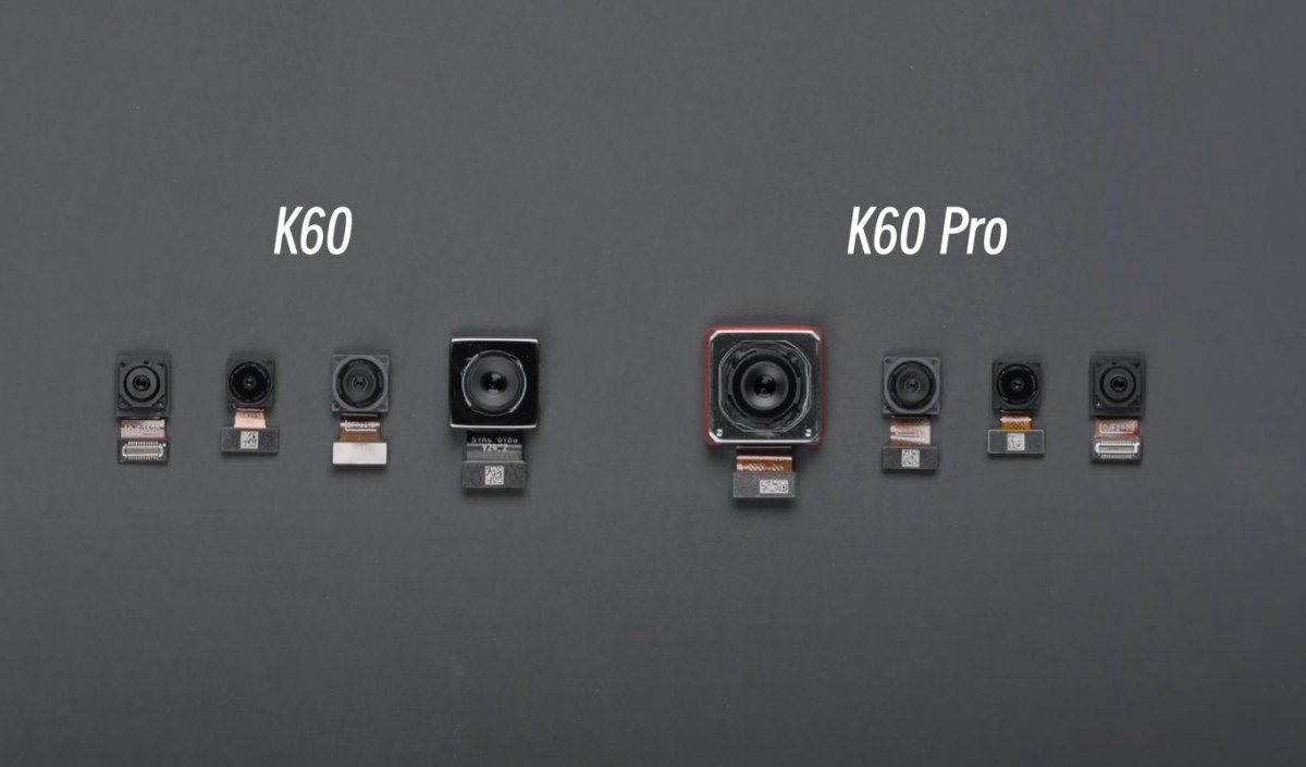 Disassembly video shows the Redmi K60 and K60 Pro are very similar on the inside