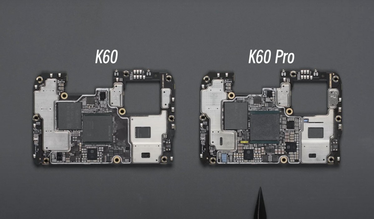 Disassembly video shows the Redmi K60 and K60 Pro are very similar on the inside