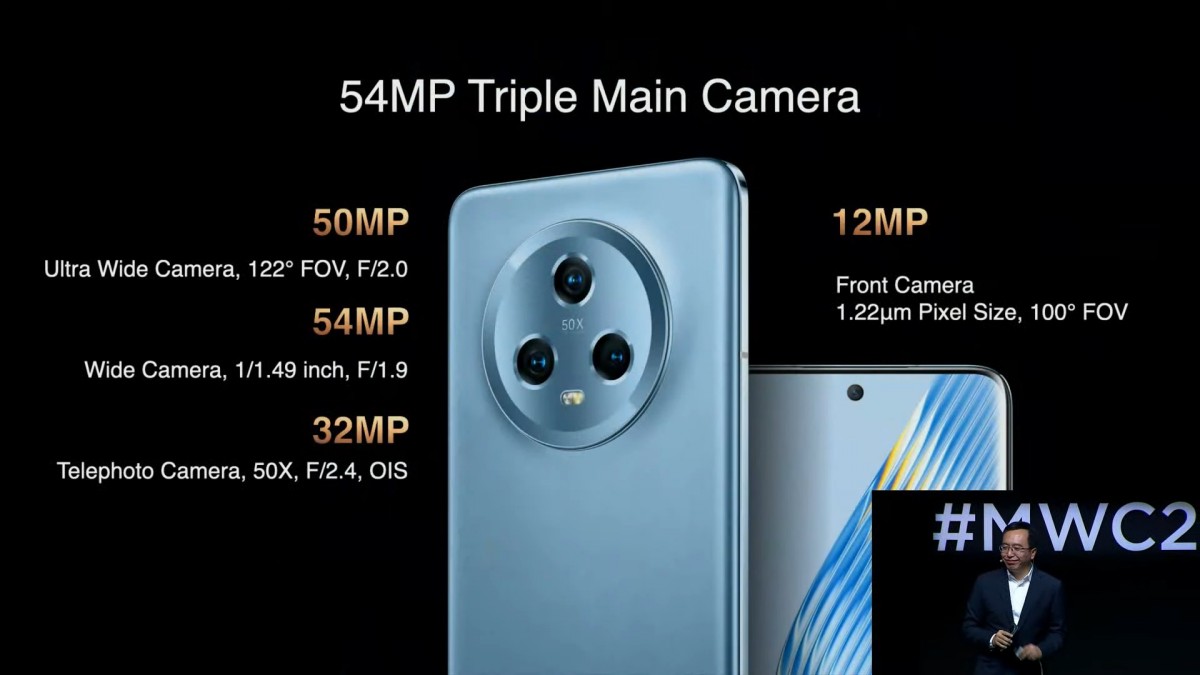 Honor Magic5 Pro با سنسور دوربین سفارشی 1/1.12 اینچی رونمایی شد، وانیلی Magic5 در ادامه