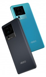 The iQOO Neo7 is launching in two colors: Frost Blue and Interstellar Black