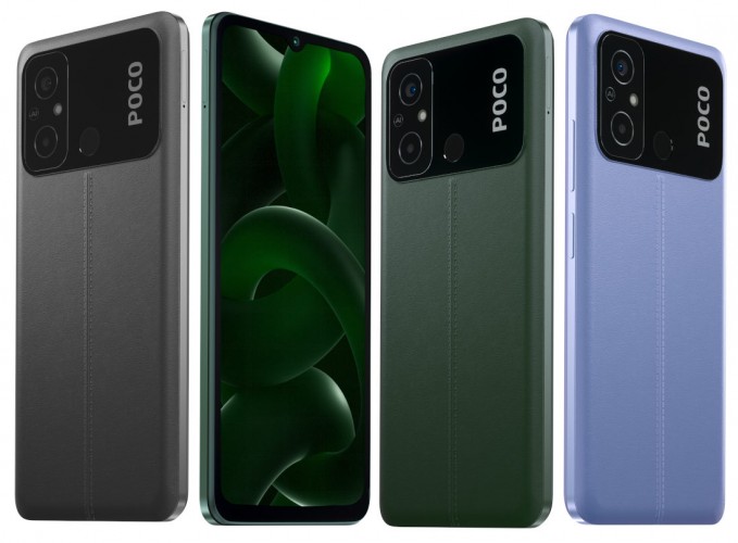 Poco C55 in its three official colors