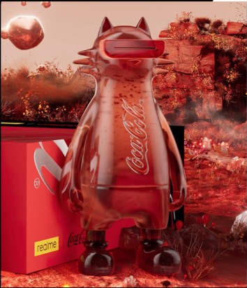 Realme 10 Pro 5G edición Coca-Cola y figura realmeow