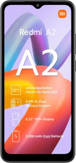 Redmi A2 in its three official colors
