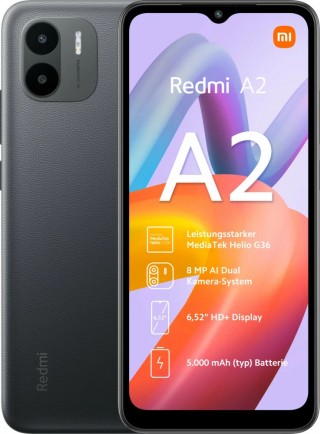 Redmi A2 in black and blue colors