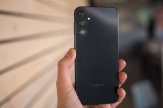 The Galaxy A14 5G in the hand