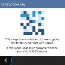 ایجاد یک چت مخفی و تأیید کلید رمزگذاری