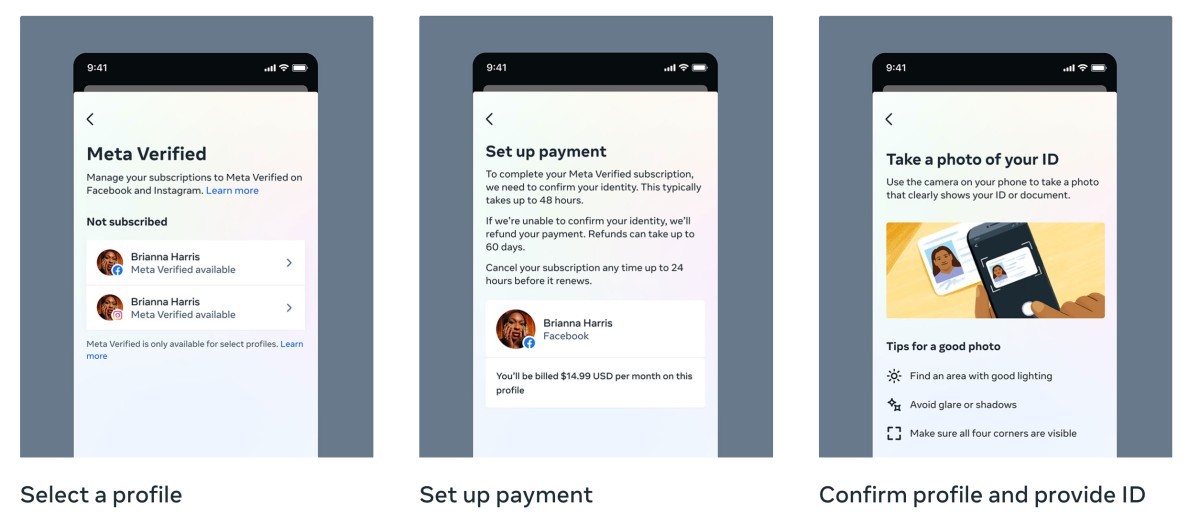 Dịch vụ xác minh trả phí của Meta hiện đã có cho người dùng Facebook và Instagram ở Hoa Kỳ