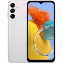 Galaxy M14 5G en bleu marine, bleu clair et argent