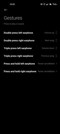 Screenshot from the Xiaomi Earbuds app