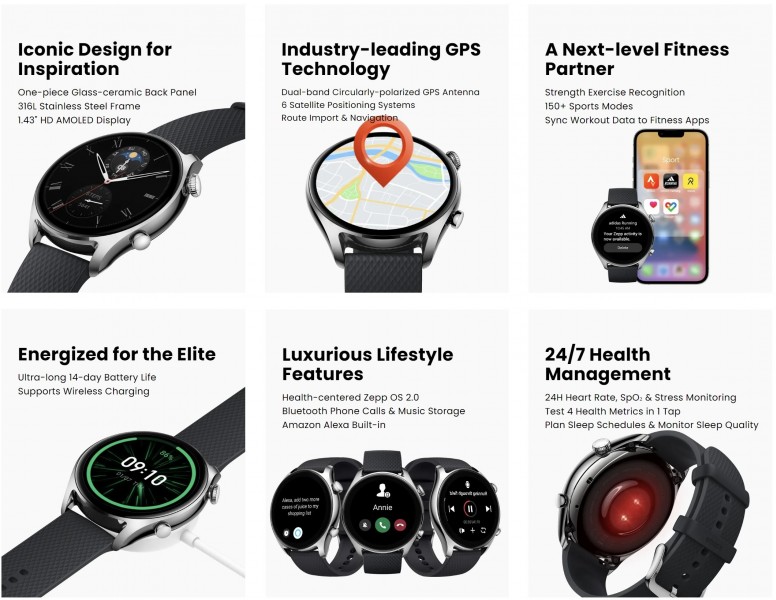 Amazfit GTR 4 and GTS 4 go official with AMOLED screens, fall